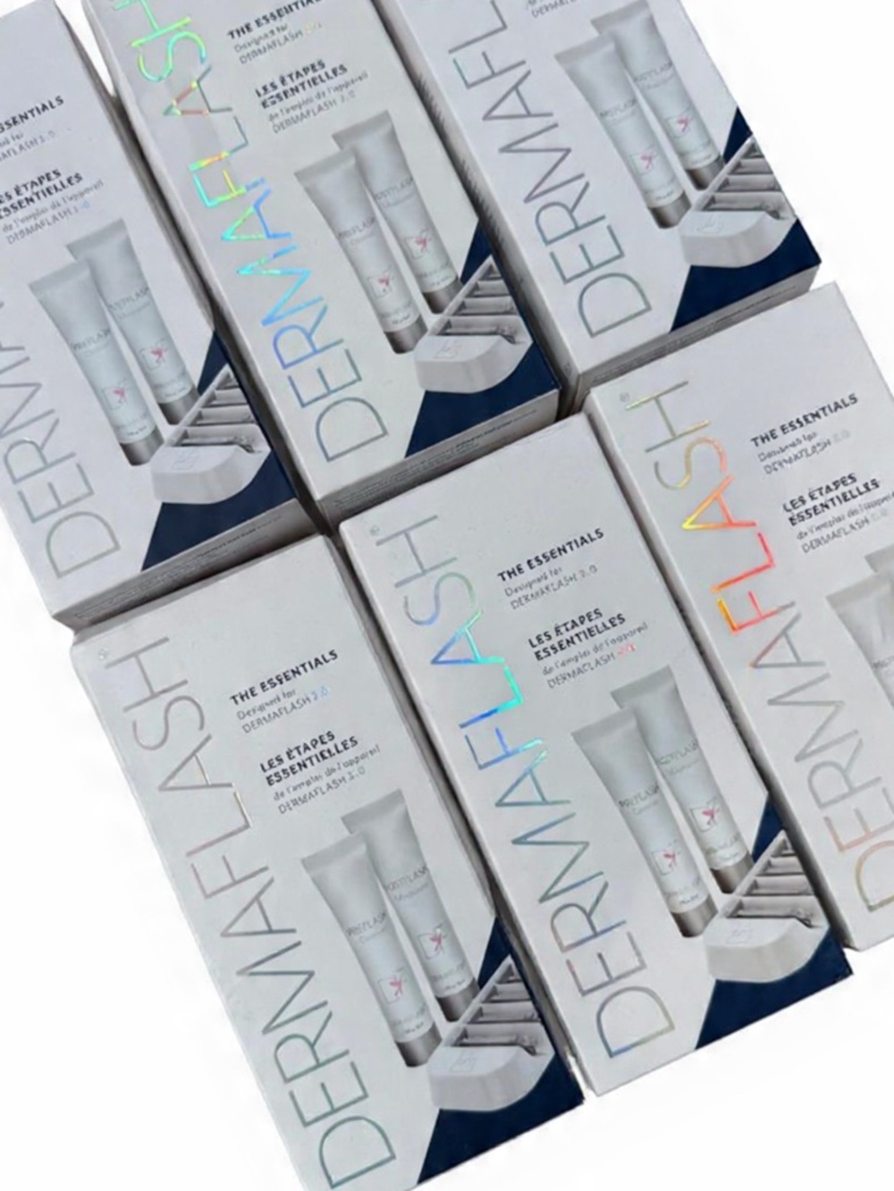DermAFLASH The Essentials Skincare Kit - White & Navy Packaging